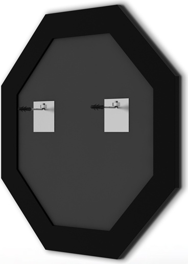 BY 3711 Зеркало в багетной раме - золотые бусы на серебре 60 mm EVOFORM Octagon - Вид №1