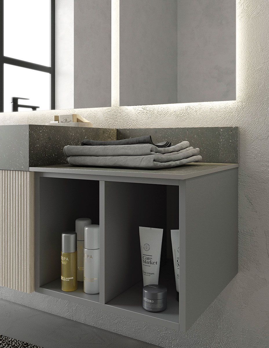 Деревянный одиночный подвесной умывальник с держателем для полотенец LEGNOBAGNO Re-Stretch ARCH-00044678 - Вид №3