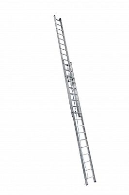 Алюминиевая двухсекционная лестница 3215 выдвижная с тросом 2*15