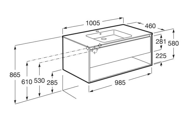 Деревянный подвесной умывальник со встроенным умывальником Roca Tenor ARCH-00050376 - Вид №9