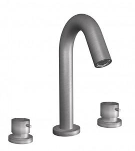 73501 Смеситель для раковины на 3 отверстия из матовой нержавеющей стали. Bongio Time2020 Basic