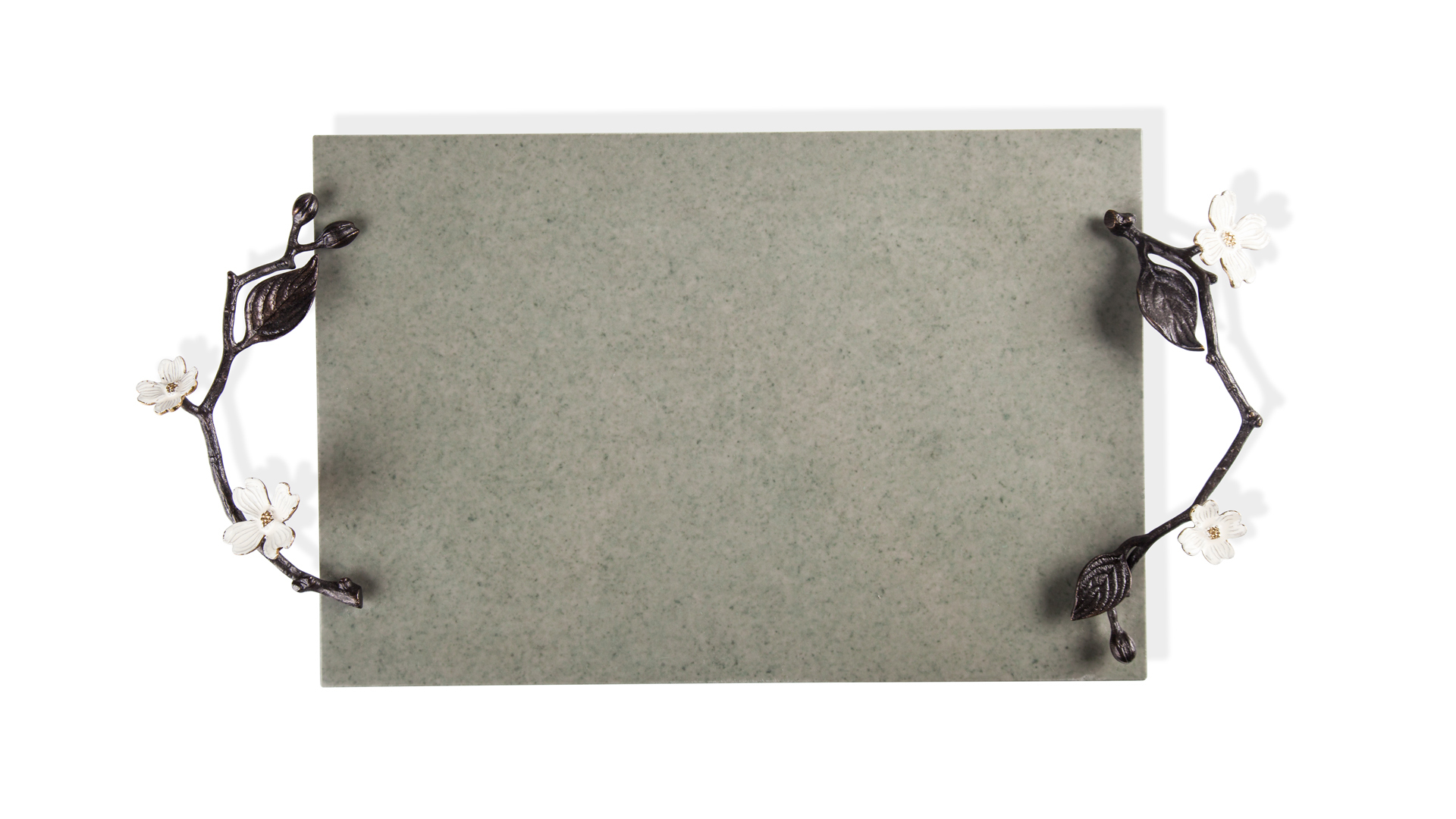 10620899 Michael Aram Доска для сыра с ножом Michael Aram Цветок кизила 50см, мрамор Мрамор  - Вид №1