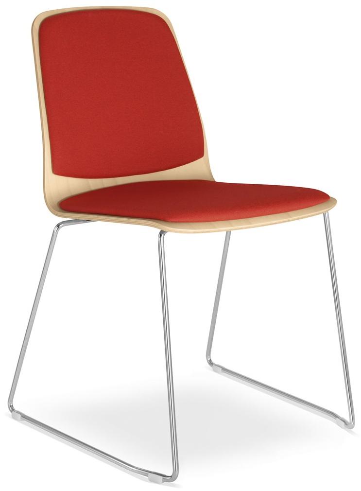 LD Seating Деревянное кресло для конференций с салазками и интегрированной подушкой Sunrise 151-k-n4 - Вид №2