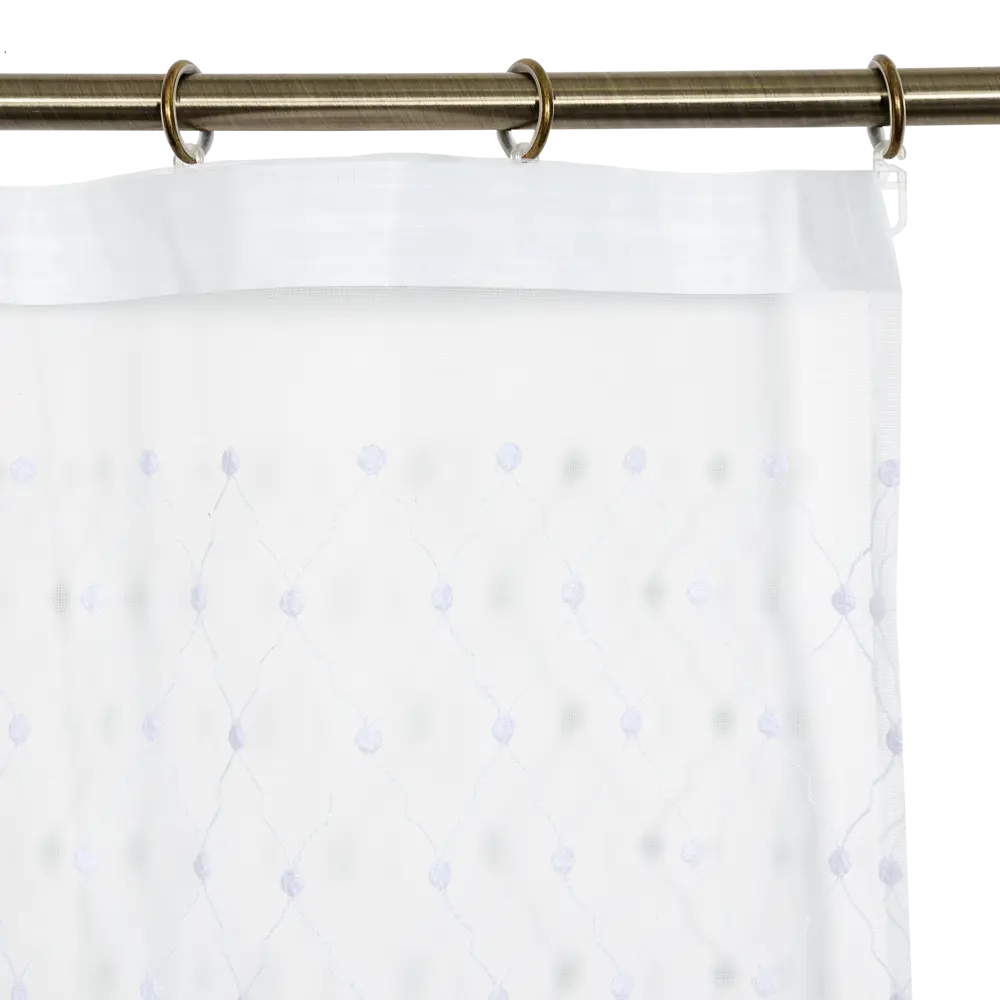 Тюль на ленте «Ромб», 250x260 см, геометрия, цвет белый AMORE MIO STLM-2110027 - Вид №4