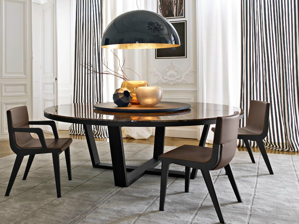 Круглый мраморный стол с Lazy Susan Maxalto Xilos ARCH-00065078