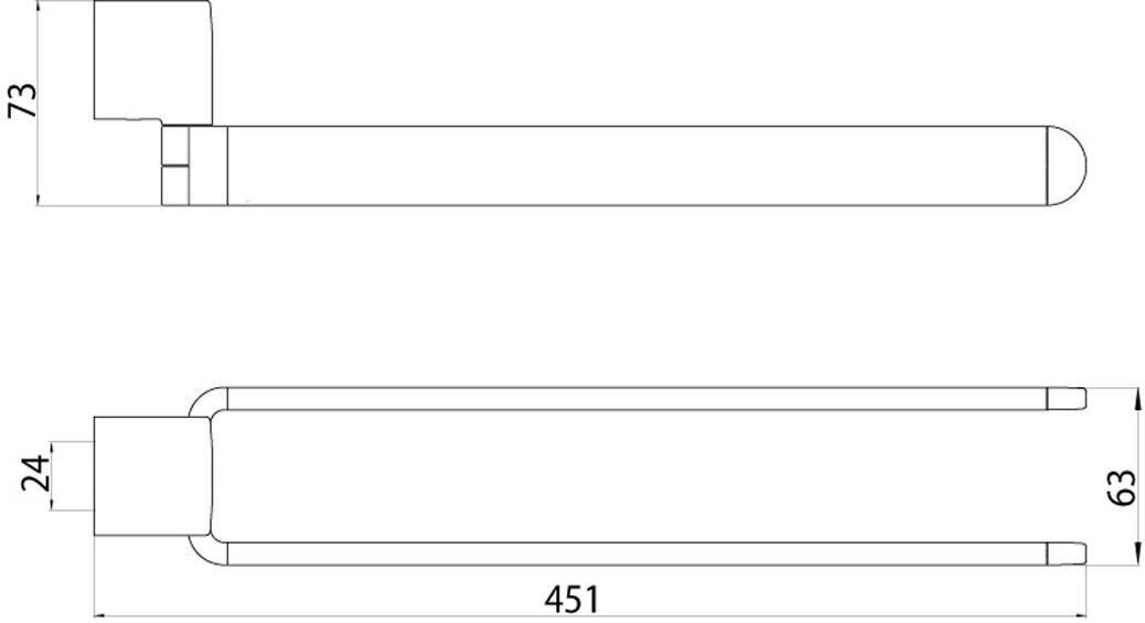 Emco Bad Поворотный металлический держатель для полотенец Fino sun-id-1492527 - Вид №5
