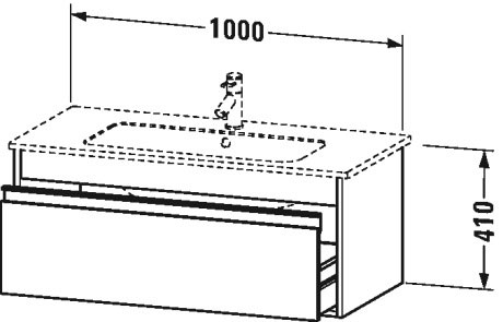 KT642003131 Ketho Тумбочка подвесная Сосна серебристая, декор Duravit - Вид №1