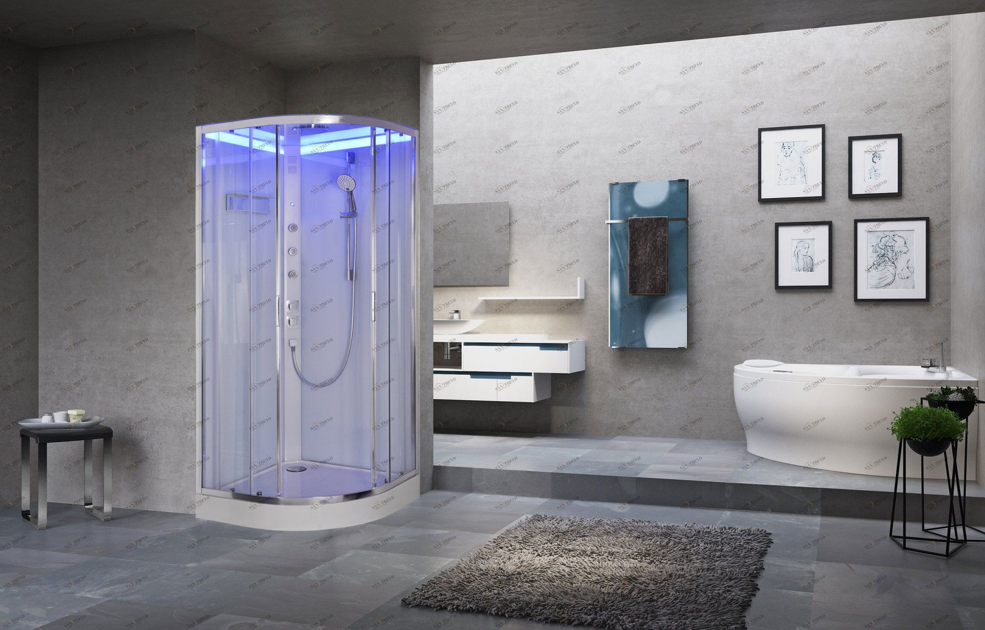 Душевая кабина Acquazzone Omega 100J ACQUAZZONEOMEGA100J