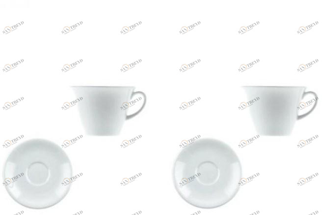 Driade Набор фарфоровых чашек с блюдцем The white snow Dw014l7012002