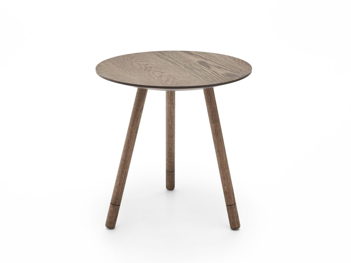 Круглый деревянный журнальный столик Omelette Editions BISON ARCH-00096655