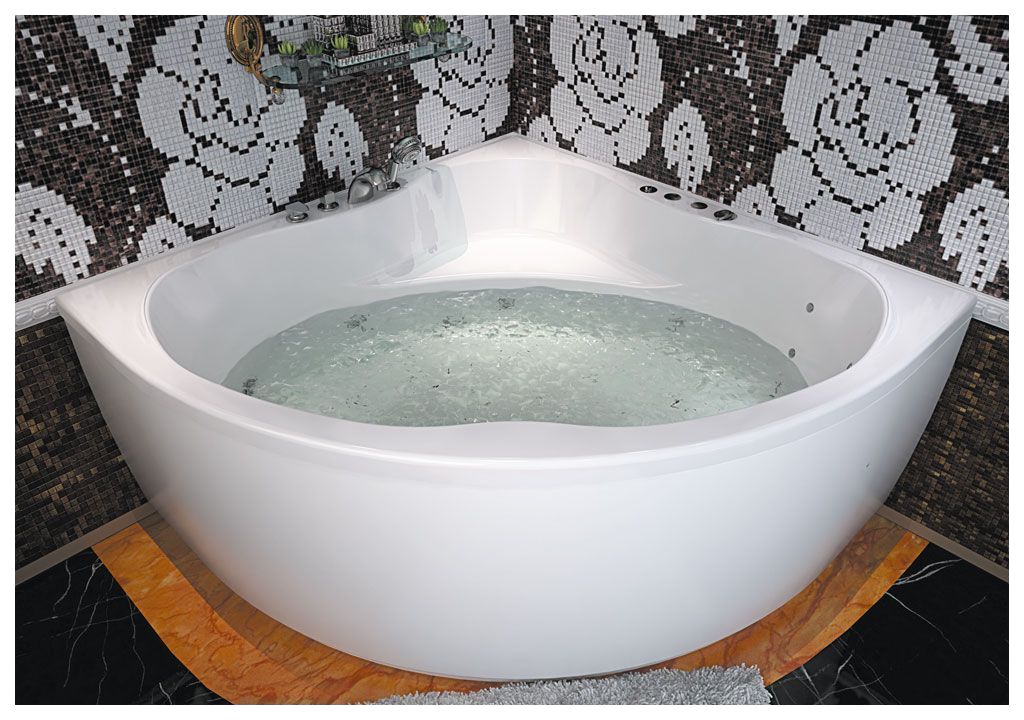 Акриловая ванна Aquanet Palau 140x140 (каркас + смеситель Grohe BauEdge 2511700A) 002040210015629700240613 - Вид №7
