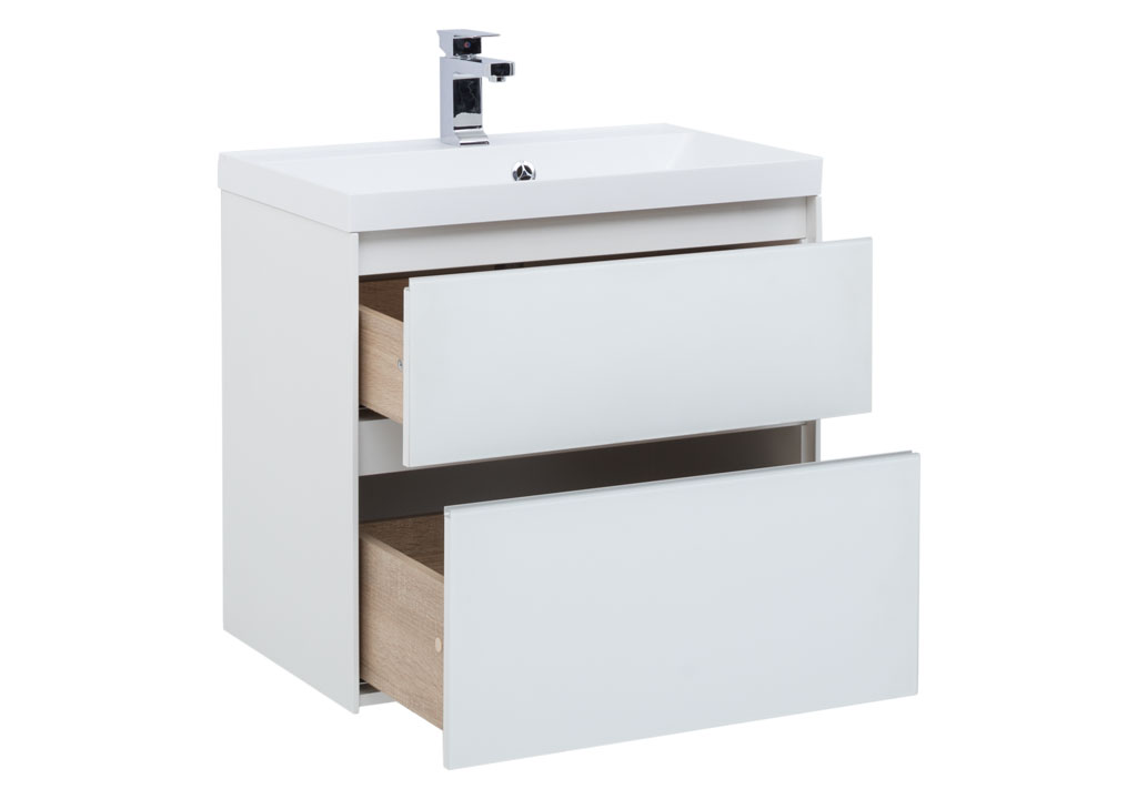 Тумба под раковину Aquanet Гласс 70 белый 00206700 - Вид №1