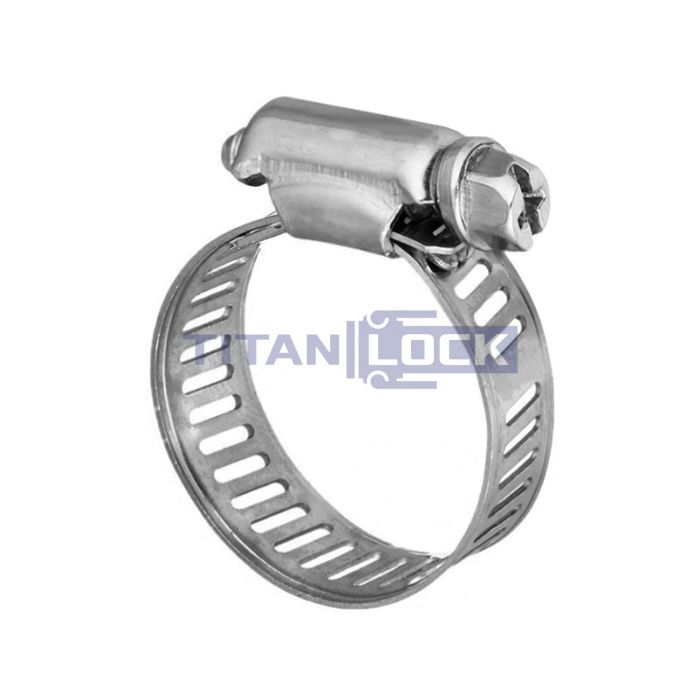 Червячный хомут (27-51 мм), нержав. сталь, TL27-51WCSS TITAN LOCK 