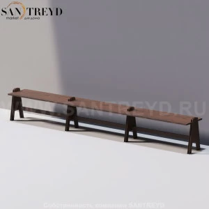 Agape CAVALLETTO Тройная скамья под коричневый дуб ACVL0393RU