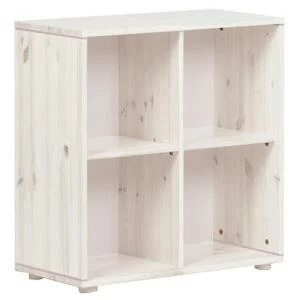 Стеллаж Flexa Classic storage с 4 полками, белый искусственно состаренный/розовый