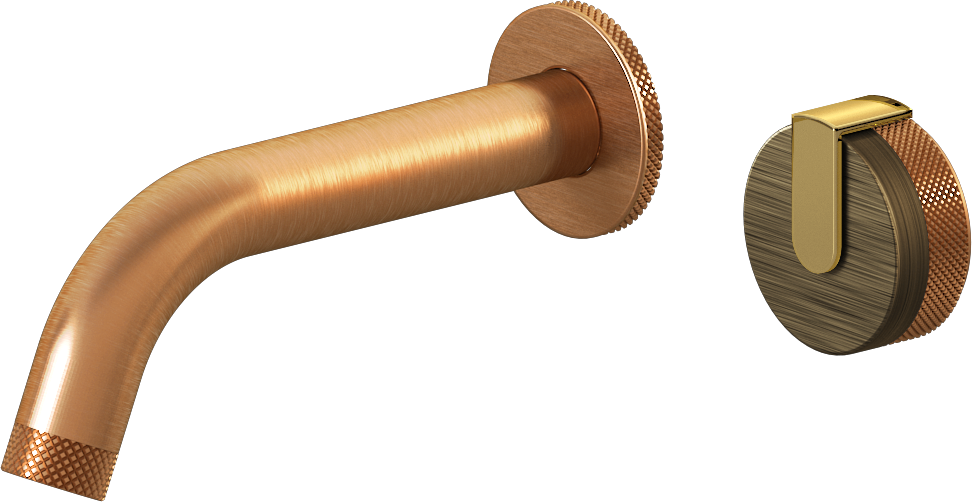 E-11535-R1VBB-L1AU-BRG Настенный прогрессивный смеситель скрытого монтажа для раковины GRAFF MOD+