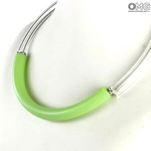 4423 ORIGINALMURANOGLASS Колье Дениз Зелёное - муранское стекло OMG 21 см