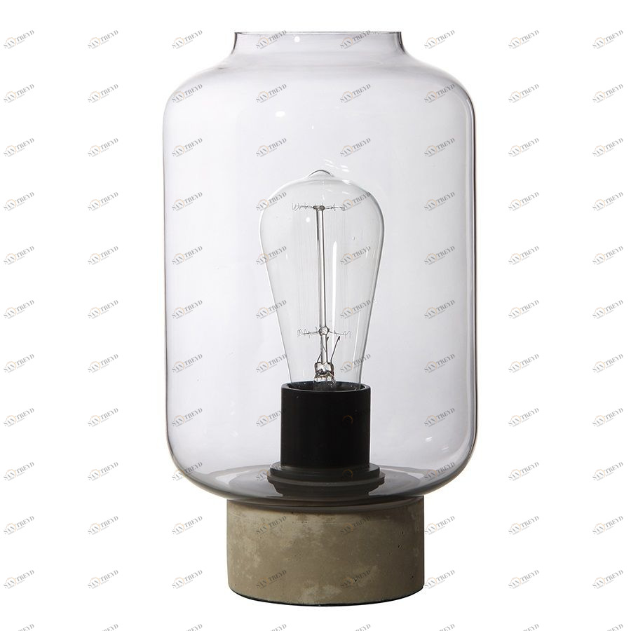 Лампа настольная Column, дымчатое стекло/серое основание Frandsen 244027185011