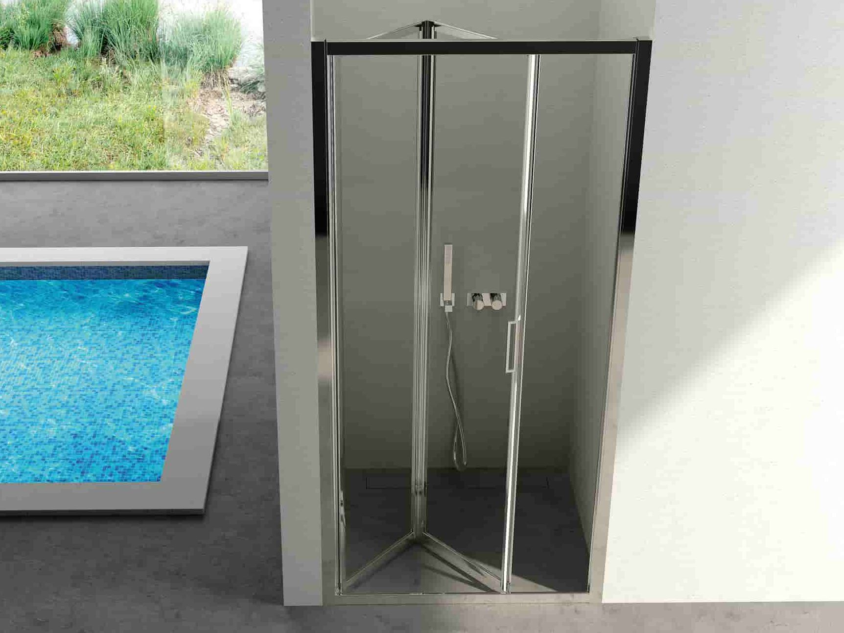 Алюминиевая и стеклянная нишевая душевая кабина с раздвижной дверью CSA Box Doccia GIULIA ARCH-00013337 - Вид №1