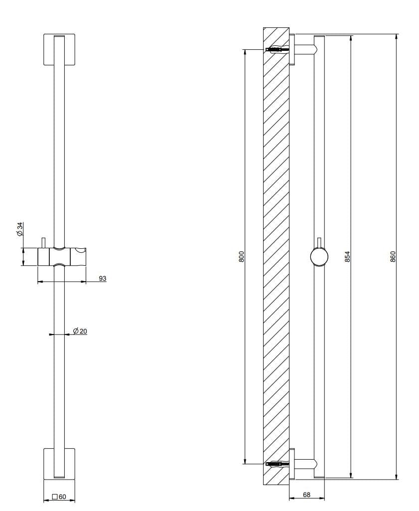 Латунный стержень Gessi рельеф ARCH-00027901 - Вид №2