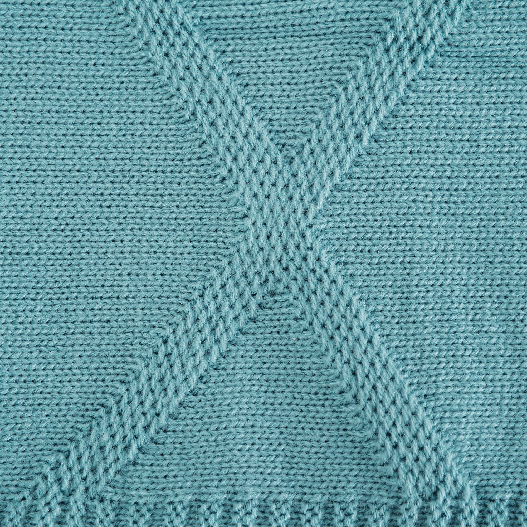 83273942 Плед вязаный 150x200 см акрил цвет голубой Отсутствует Santreyd  - Вид №1