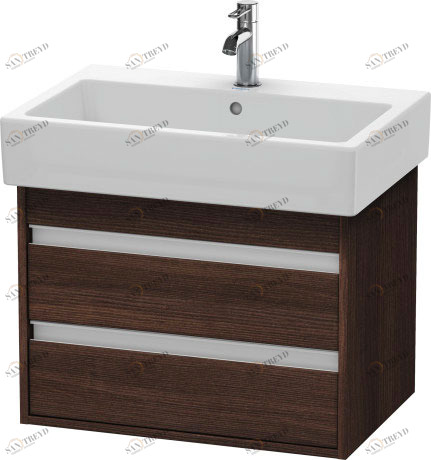 KT662405353 Ketho Тумбочка подвесная Каштан темный, декор Duravit
