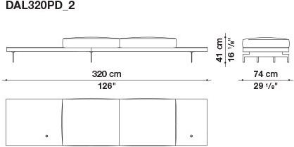B&B Italia 3-х местный тканевый диван с шезлонгом Dock sun-id-1355318 - Вид №4