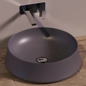 SH01ANTRACITEMATT Накладная раковина на столешницу  круглая Simas Sharp