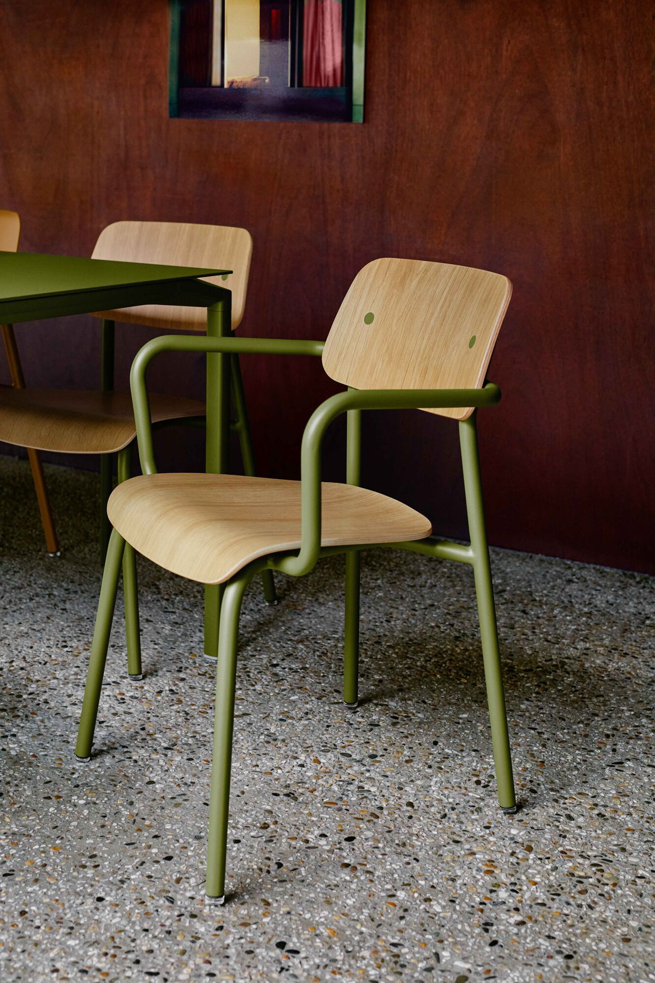 Штабелируемый стул из дуба с подлокотниками Fermob Studie ARCH-00098899 - Вид №4