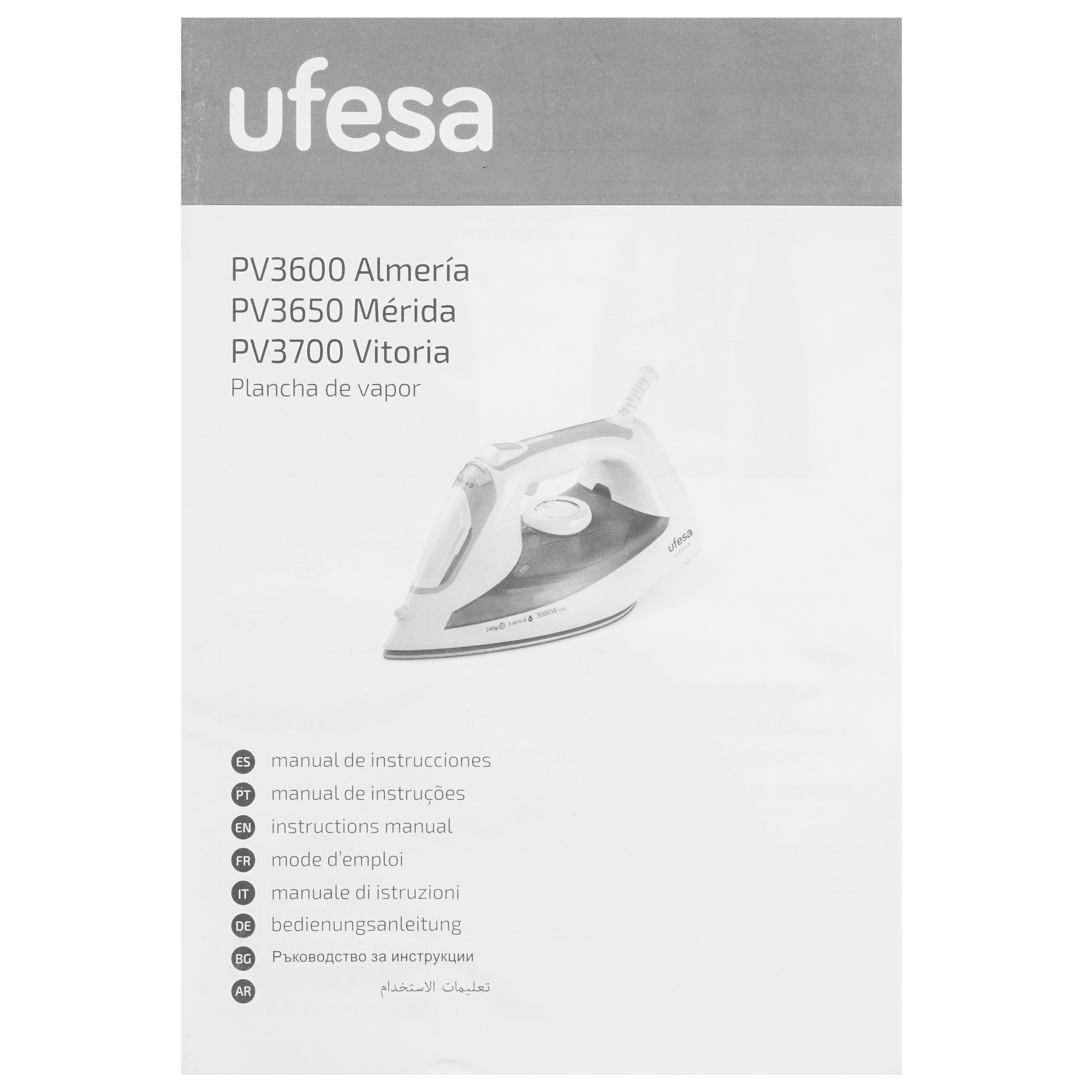 9140845 Утюг Ufesa PV3700 VITORIA белый STDN-0090548 - Вид №6