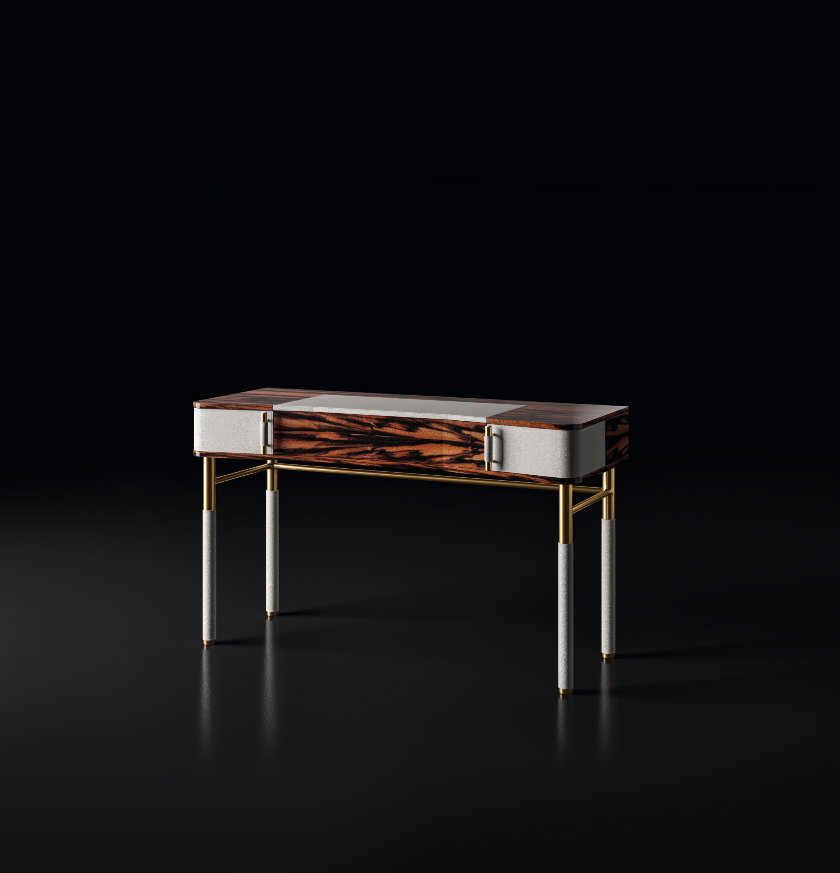 Деревянный и кожаный письменный стол Former In Italia SVEVO ARCH-00009113 - Вид №1