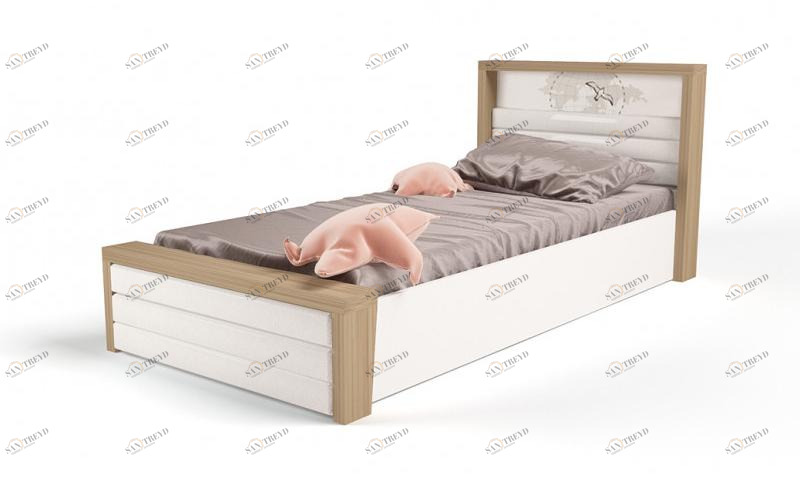 Кровать ABC-KING 190х120 №6MIX OCEAN №6 с под.мех и мяг.изнож) (cream) 4631148107861