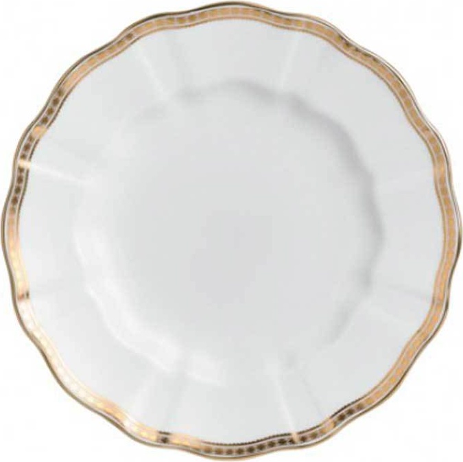 102732 Royal Crown Derby Тарелка обеденная 27см "Карлтон, золотой кант" Фарфор костяной 