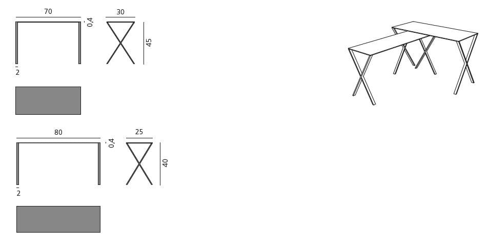 Стальная прямоугольная консоль more Lax ARCH-00074332 - Вид №5