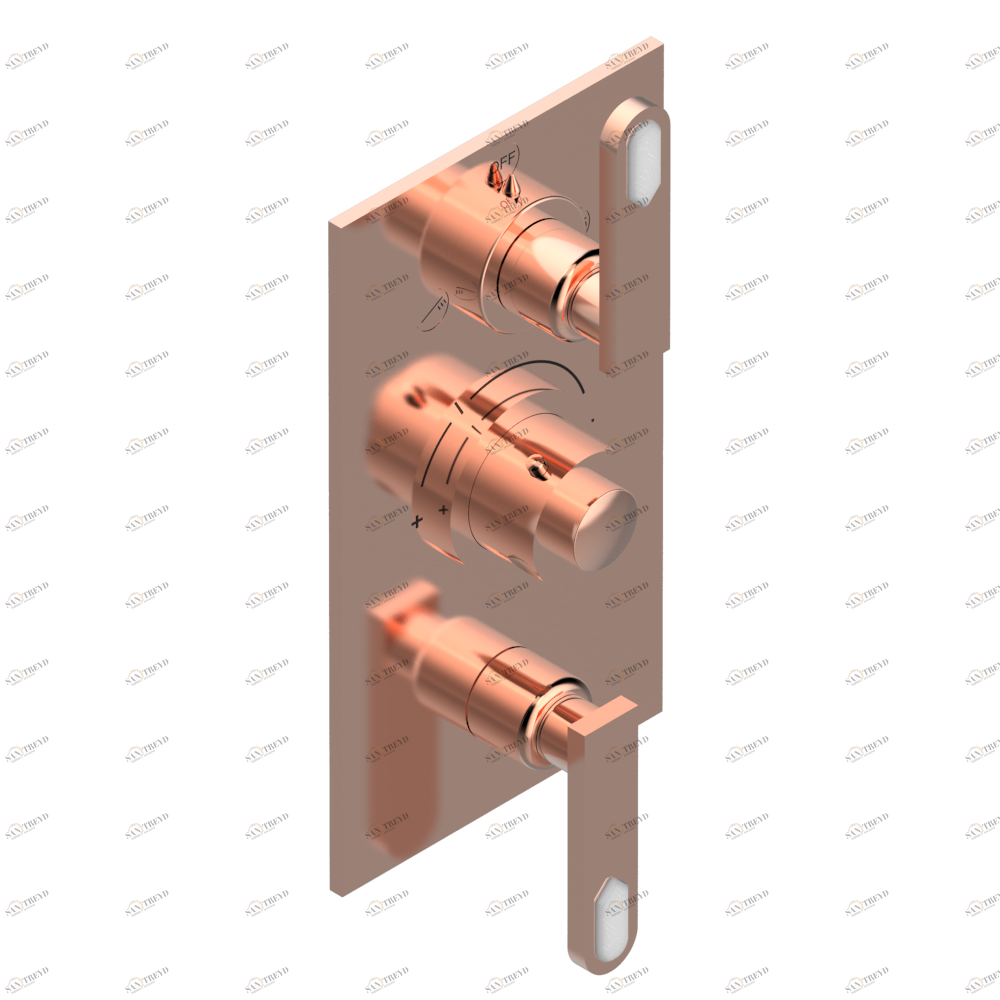 A6H-5540BE Внешняя часть с ручками регулировки для арт. G00-A00-5540AE Thg-paris Profil с рукоятками с инкрустацией Lalique Розовое золото A6H 5540BE CAT.F