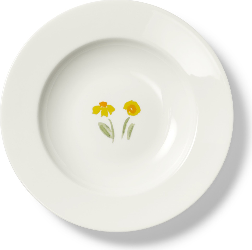 10639842 Dibbern Тарелка суповая Dibbern "Впечатление.Нарциссы" 23см Фарфор 