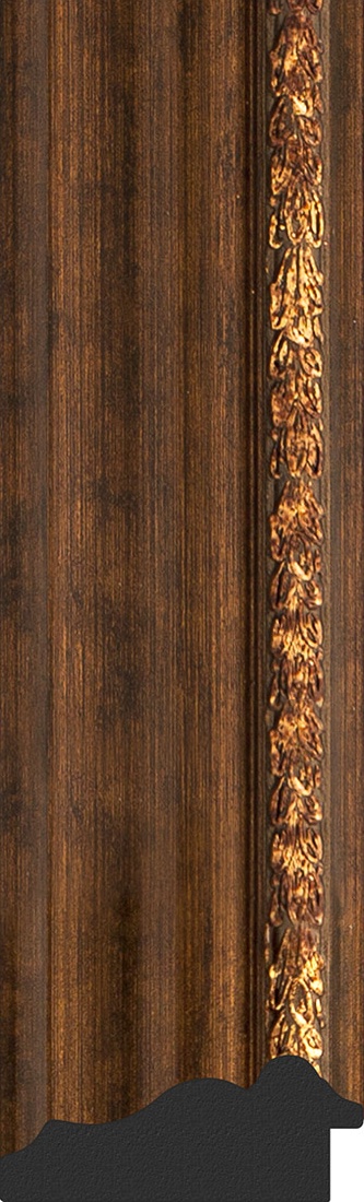 BY 4406 Зеркало с гравировкой в багетной раме - римская бронза 88 mm EVOFORM Exclusive-G - Вид №3