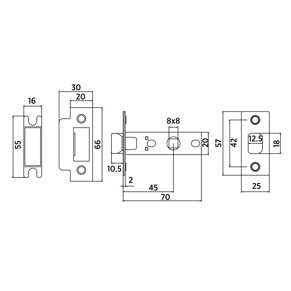 EDSON Межкомнатная защёлка EDS-6-45 с бесшумным закрытием 18743902 STLM-0012392 - Вид №5