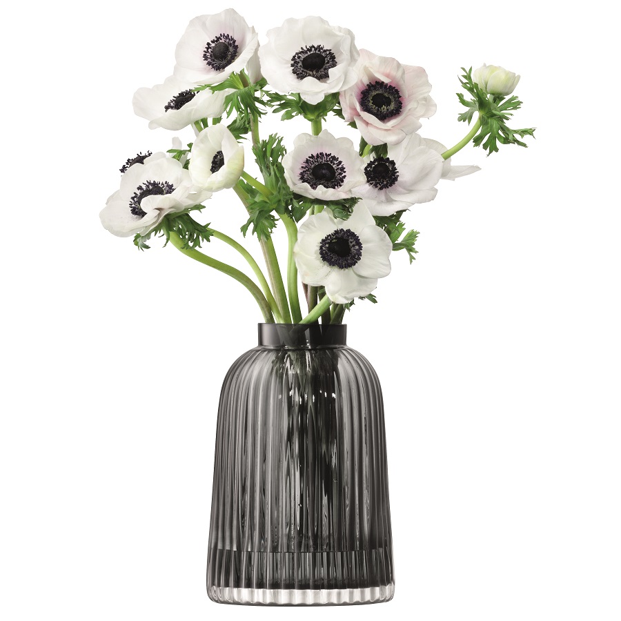 G1399-20-847 Ваза pleat, 20 см, серая LSA International  - Вид №2