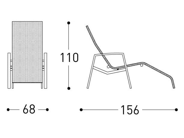 Садовая кровать Batyline® с подлокотниками Varaschin Victor ARCH-00104021 - Вид №2