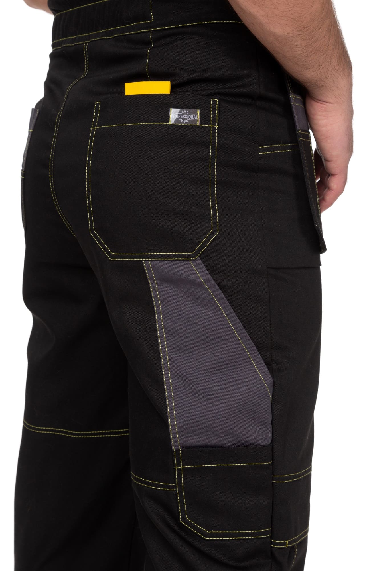 4956830 Костюм "Профессионал-2" черный-графит-желтый GENESIS  Летняя спецодежда  размер 52-54/182-188  - Вид №20
