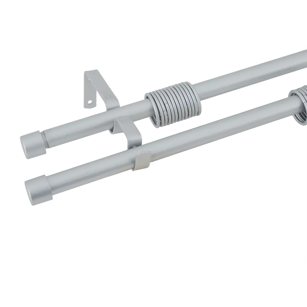 Карниз двухрядный раздвижной 160-320 см металл цвет серебряный ORBIS STLM-2063993
