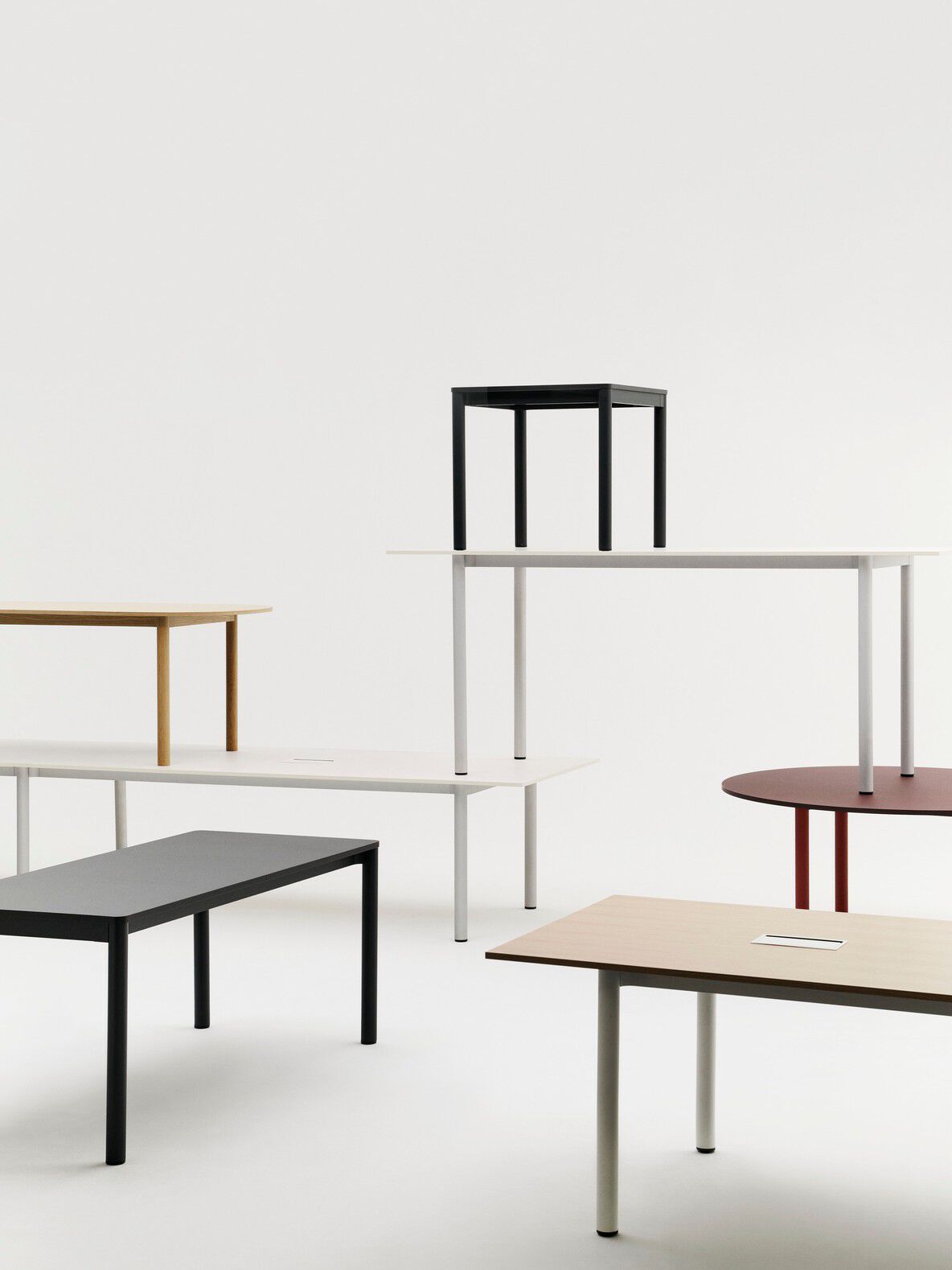 Круглый стол с алюминиевыми или твердыми дубовыми ножками Hay пристройка ARCH-00070353 - Вид №5