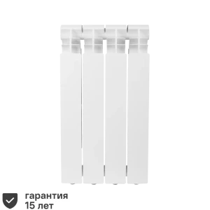 Радиатор секционный Equation Aluminium 500/96 4 секции боковое подключение алюминий белый 86565612 STLM-2089849