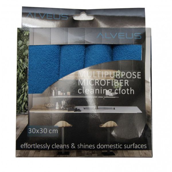 Салфетка ALVEUS из микрофибры 300х300 комплект 4 шт 1131403