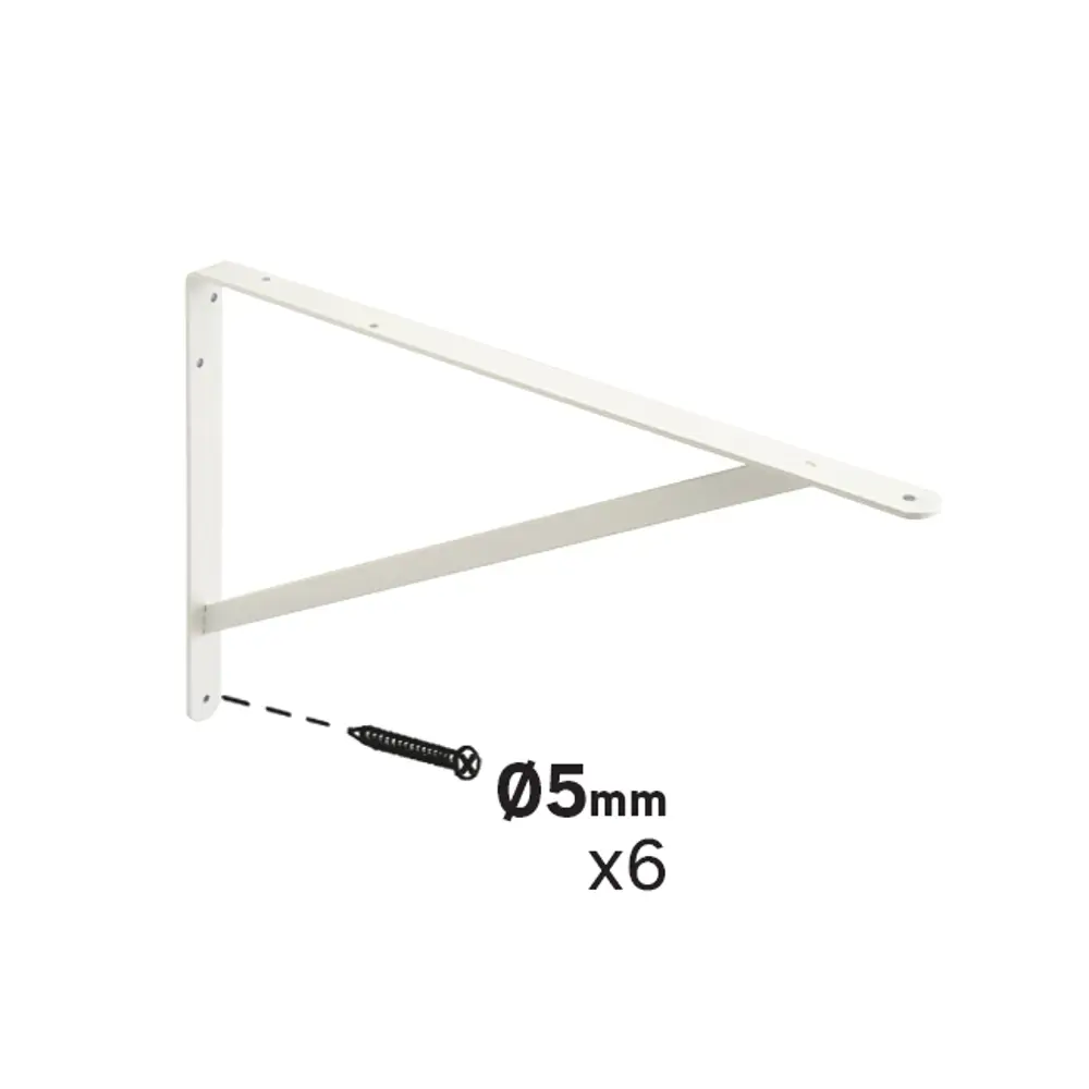 Утилитарный кронштейн Dolmen 32.3x50 см нагрузка до 70 кг цвет белый Santreyd STLM-2133432 - Вид №4