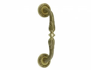 0N6505.000.44 Ручка дверная на розетках Мат античная латунь