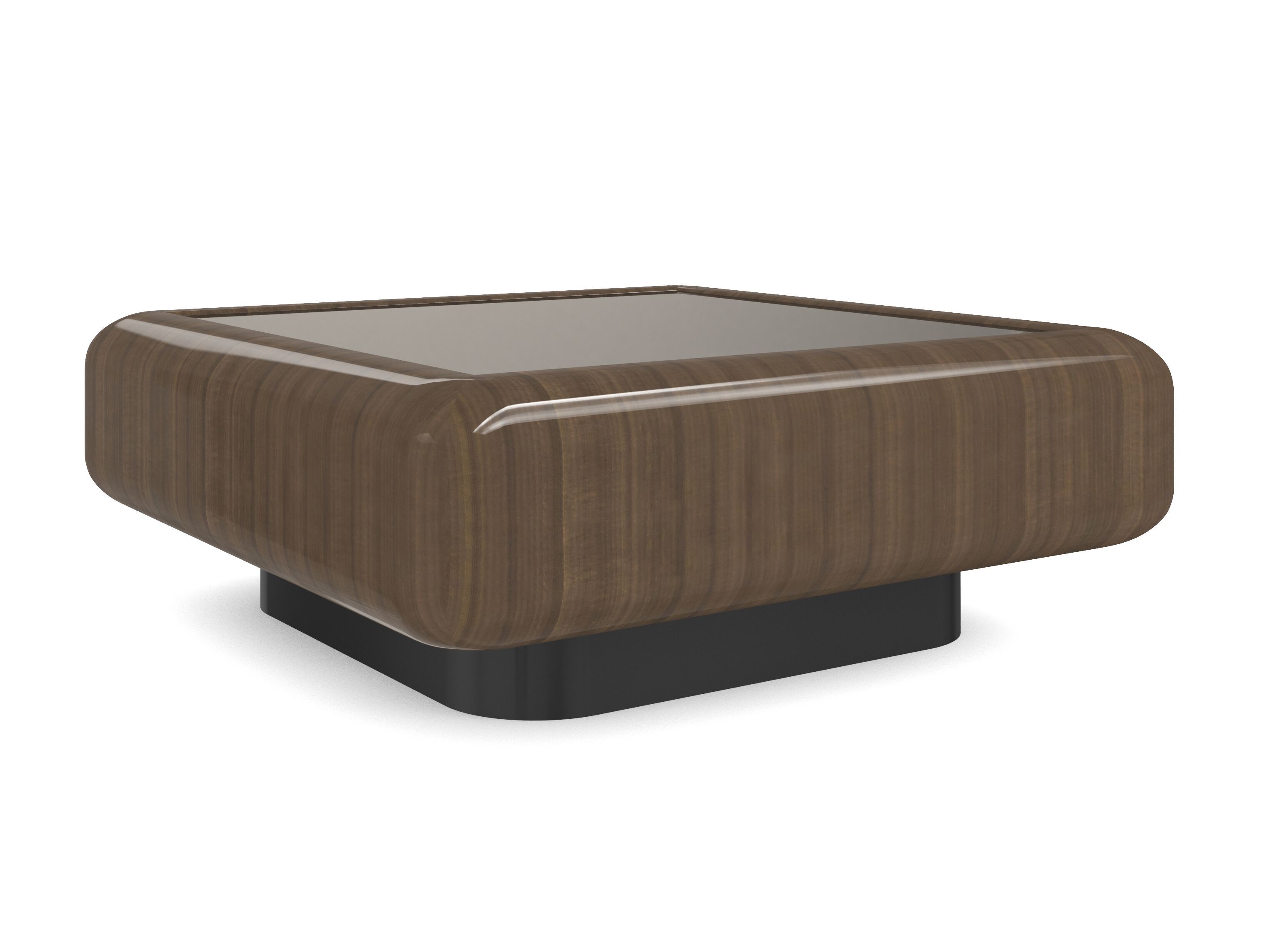 Квадратный журнальный столик из дерева и зеркального стекла Caracole Gelee ARCH-00113800 - Вид №1