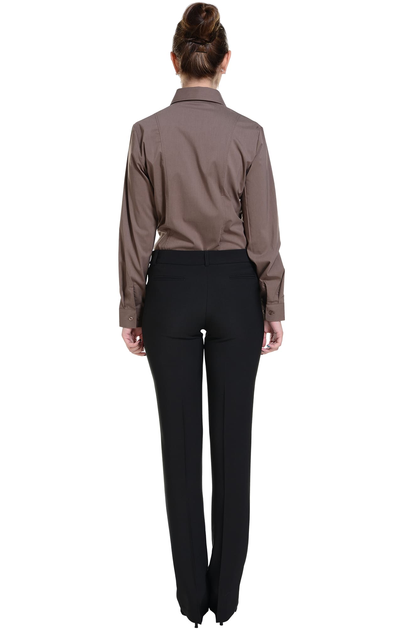 62512 Рубашка женская  chocolate El-Risto  Корпоративная одежда  размер 46 (L)  - Вид №7