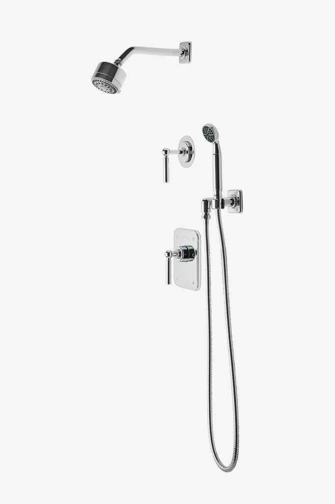 LDSP22 Душевая система Ludlow с балансировкой давления с душевой лейкой 3 1/4 дюйма, ручным душем и переключающей ручкой Waterworks 